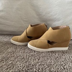 nordstrom linea paolo tan leather wedge sneaker